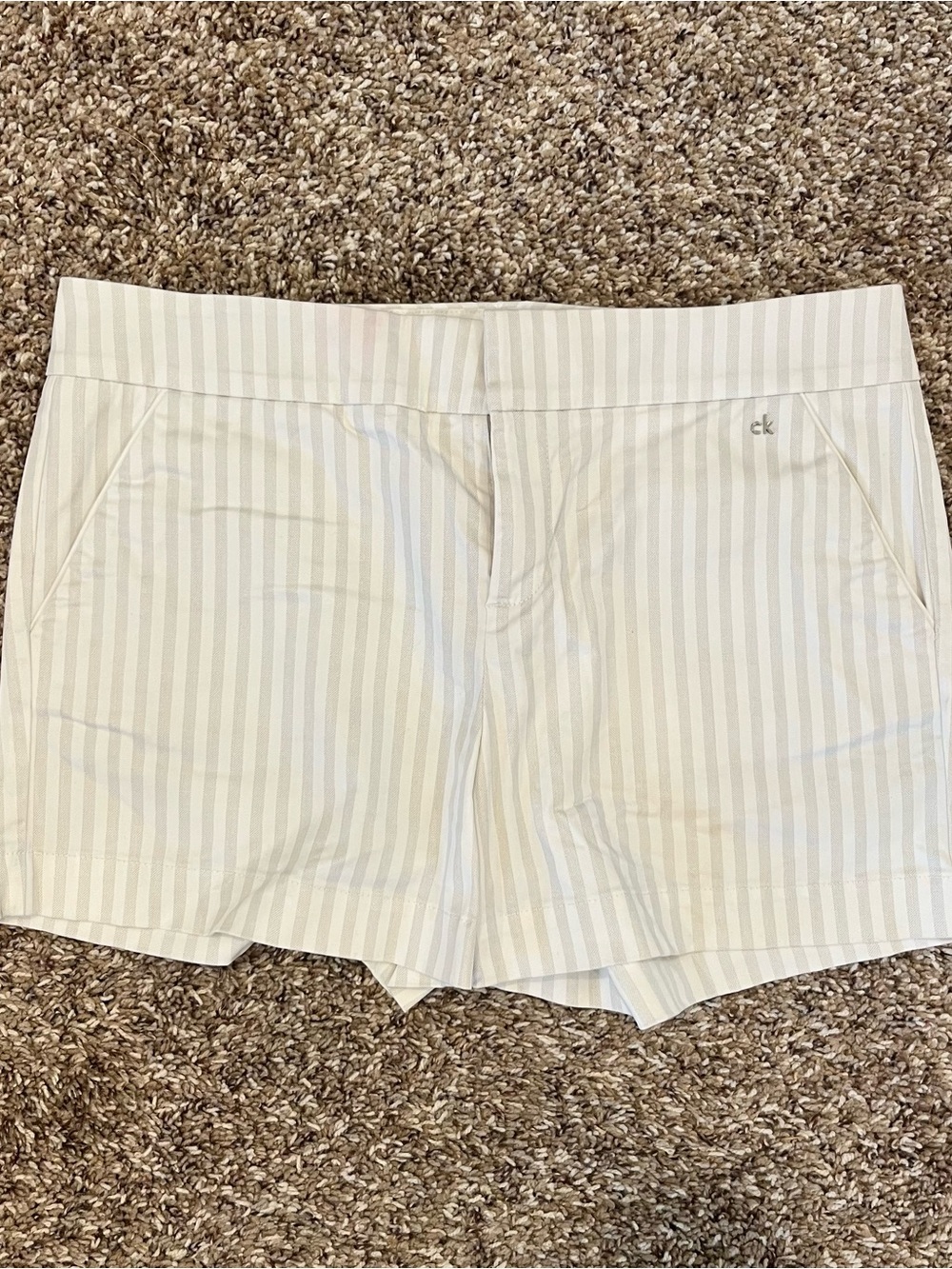 Calvin Klein Shorts Bundle Womens Size 8 Black Cotton Stripes Dressy Preppy - Picture 7 of 13